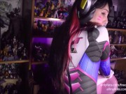 D.Va Streamer Make the Play of the Game with Subscriber of the Month! (Blowjob and Facial) 2/16