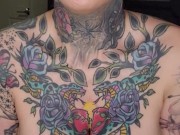 Big boobs tattooed girl seduces you to fuck her in bed. Full version on OnlyFans. 8/16