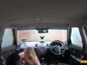 Fake Driving School - FULL 42 MINUTES Busty UK Blonde fucking a Big Black Cock in a Car 14/16