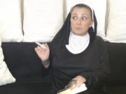 Naughty Nun Smokes a Cigarette Behind Her Bible In Church 5/16