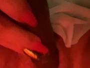 Thick wet pussy MILF rubbing big clit with BBC DILDO CLOSE UP 12/16