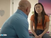 ADULTMOBILE - Petite Brunette Kimmy Kimm Gets A Comforting Pounding By Her Hung Stepfather 2/16