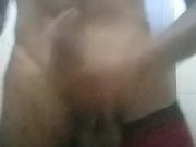 Horny Guy In Sweatpants Masturbates His Big Cock Until Moaning Cumshot 15/16