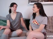 Ersties - Hot German Couple Grind Each Other's Hairy Pussy 9/16