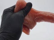 This dildo is insanely realistic, skin stretches like a real cock and has two real balls 12/16