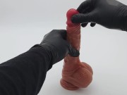 This dildo is insanely realistic, skin stretches like a real cock and has two real balls 6/16