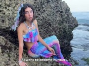 I met a beautiful mermaid on an island and gave her legs so that... 2/16