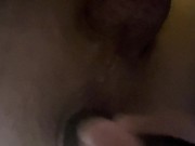 anal fucking solo during shower 10/16