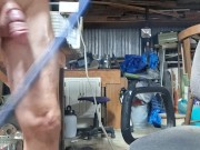 Banded Monster Cock gets sucked into new enlarging pipe