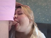 Hawk Tuah | Pretty Babe Trying Sloppy Blowjob 13/16