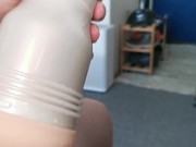 Danish guy using Fleshlight