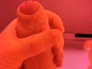 Masturbating in a public sunbed