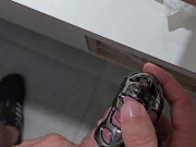 Full vid: Trying out my new chastity cage 6/16