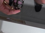 Full vid: Trying out my new chastity cage 8/16