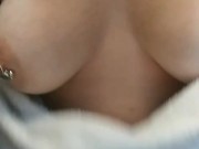 Fresh out the shower pierced titties 15/16