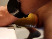 Flexible fleslight fucking with huge cumshot and intense moaning 7/16