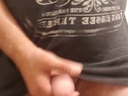 JACKING OFF THINKING OF MY WIFE, BUT AMAZON GUY KNOCKED 30 SECS BEFORE CUMMING 8/16