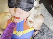 What if Thanos Dominated Captain Marvel? Parody COSPLAY FETISH & Blowjob - FAWNTALES 7/16