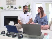 Cute Young Redhair Girl Needs Computer Help and Is Happy To Get More Than She Planned 4/16