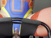 What if Captain Marvel Bounced on Black Panther's Cock? COSPLAY SEX on Sex Chair - FAWNTALES 6/16