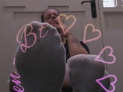 Delicious white ankled socks. Not yet dirty enoug 😳 15/16