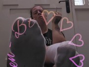 Delicious white ankled socks. Not yet dirty enoug 😳 16/16