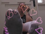 Delicious white ankled socks. Not yet dirty enoug 😳 4/16