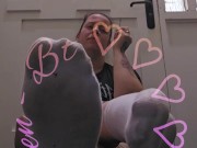 Delicious white ankled socks. Not yet dirty enoug 😳 5/16