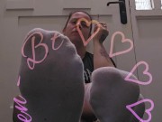 Delicious white ankled socks. Not yet dirty enoug 😳 8/16