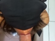 Blindfolded stepmom sucks and fucks her stepson's cock thinking he is her husband Real homemade sex 3/16