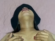 Blindfolded stepmom sucks and fucks her stepson's cock thinking he is her husband Real homemade sex 8/16