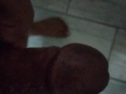 Horny guy musturbating in bathroom 16/16