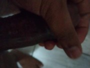 Horny guy musturbating in bathroom 6/16