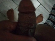 Horny guy cumshot in bathroom 1/16