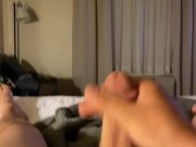 Solo male moans in hotel on vacation 3/16