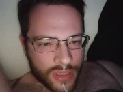 Loser likes to eat his cum 15/16