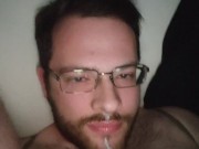 Loser likes to eat his cum 16/16