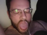 Loser likes to eat his cum 7/16