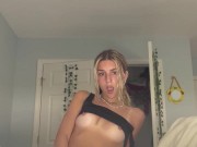 Shy amateur teen fucks self and cums for the first time while parents are home! 5/16