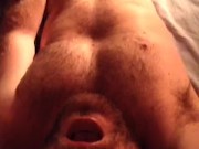 Amateur hunk films stroking big cock for wife 16/16