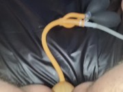 Enema machine and inflatable nozzle are filling my ass 14/16