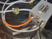 Enema machine and inflatable nozzle are filling my ass 3/16