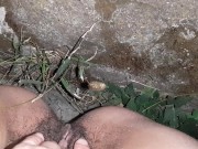 I piss, masturbate and squirt during an orgasm in a public place - IkaSmokS 3/16