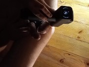 Rubber dildo on a vibrator and in the ass! High! 11/16