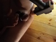 Rubber dildo on a vibrator and in the ass! High! 9/16