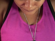 Great close up view of my recently shaved pussy using a clit rubbin toy gettin a loud moanin orgasm 8/16