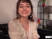 Skinny Babe Moans While Riding Cock 2/16