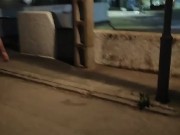 Naked blonde walks on a public street 11/16