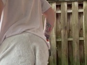 Shaking My Ass And Fucking Myself in the Backyard! 1/16
