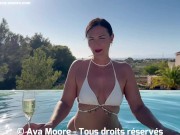 Pretty Brunette Squirts Everywhere In Front Of Neighbors And Sucks A Cock To Receive CumOn Boobs 4/16